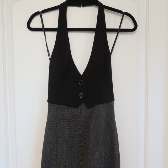 bebe Dresses & Skirts - Black and Grey Halter Vest Dress